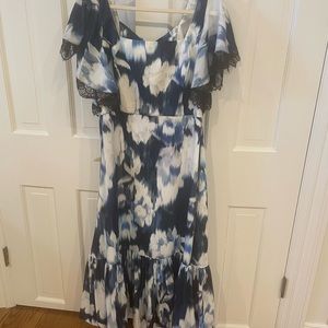 Sachin & Babi Blue and White Dress